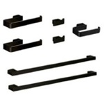 Gedy LG1200-M4 His and Hers 7 Piece Black Hardware Set